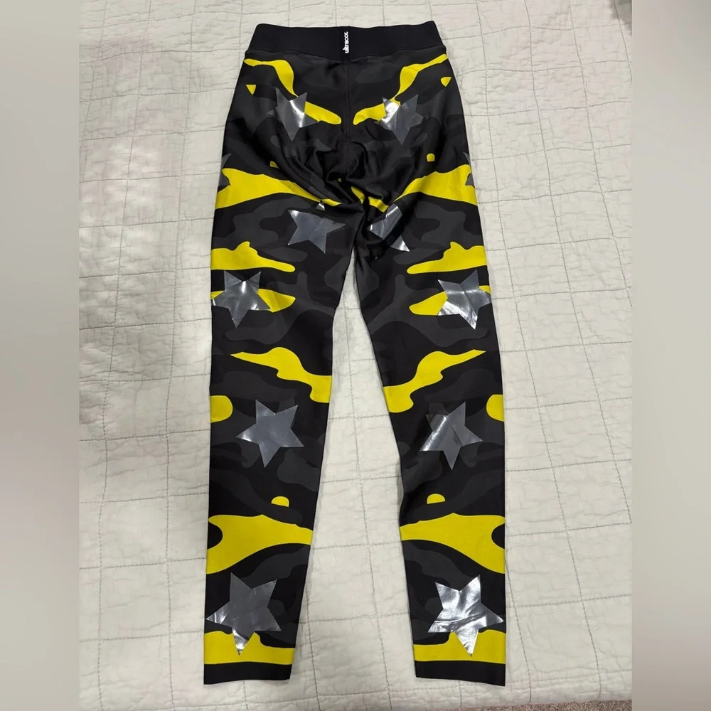 Ultracor Black Yellow Camo Star Legging Size XS